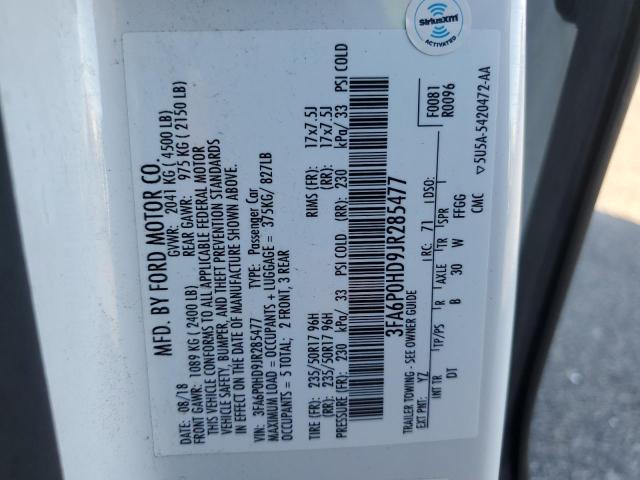 2018 FORD FUSION SE - 3FA6P0HD9JR285477