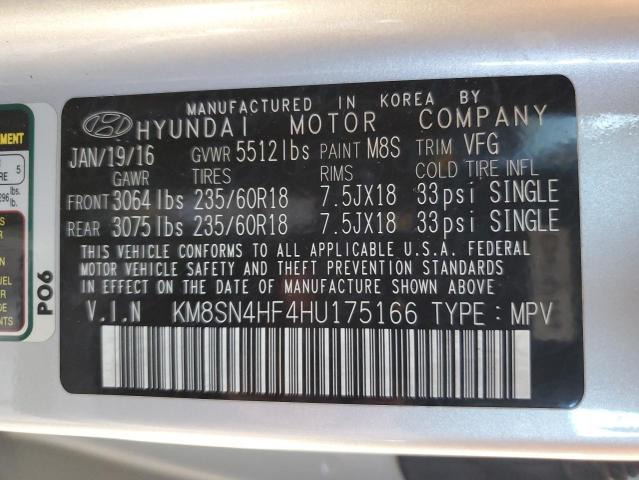 2017 HYUNDAI SANTA FE S - KM8SN4HF4HU175166