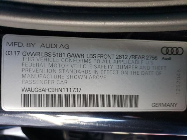 2017 AUDI A6 PREMIUM - WAUG8AFC9HN111737