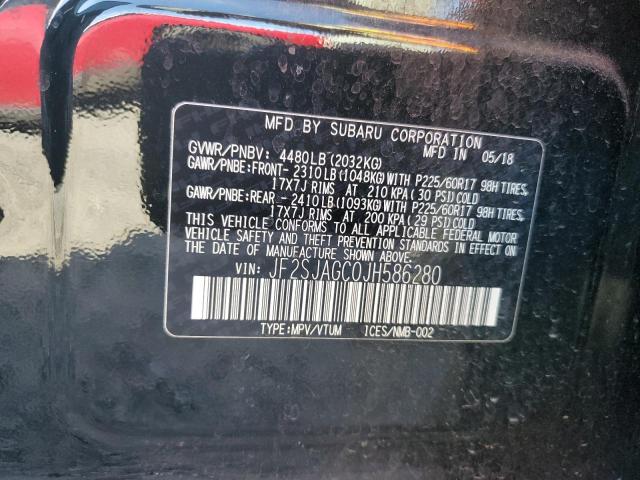 2018 SUBARU FORESTER 2 - JF2SJAGC0JH586280