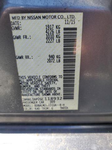 2016 NISSAN ALTIMA 2.5 - 1N4AL3AP2GC118932