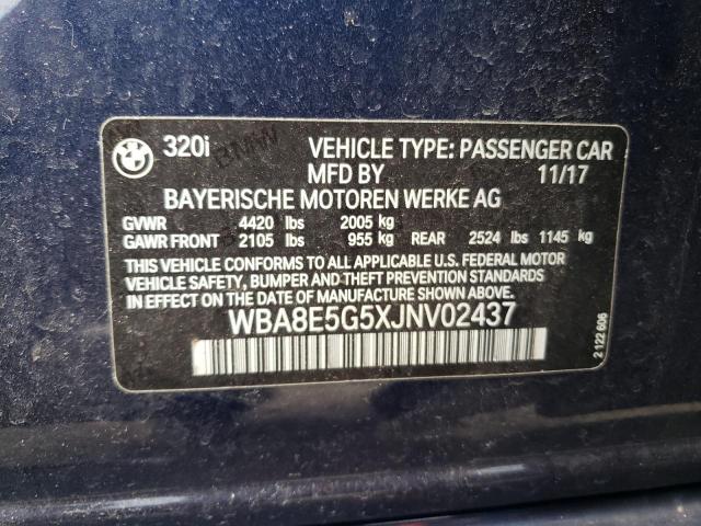 2018 BMW 320 XI - WBA8E5G5XJNV02437
