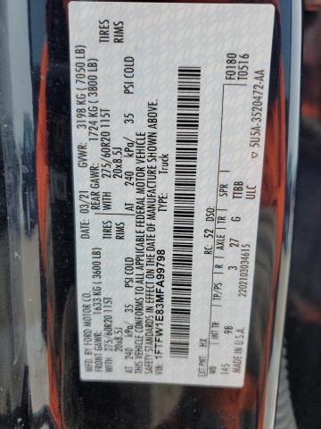 2021 FORD F150 SUPER - 1FTFW1E83MFA99798