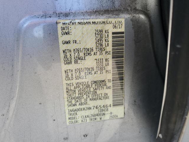 2017 NISSAN FRONTIER S - 1N6AD0ER2HN765464