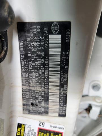 2022 TOYOTA CAMRY NIGH - 4T1S11AK8NU047848