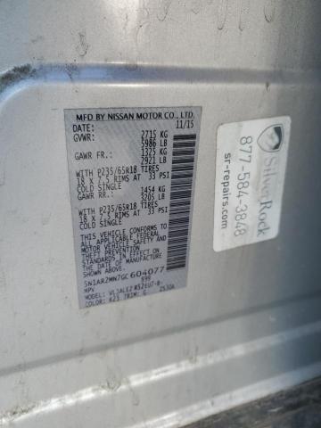 2016 NISSAN PATHFINDER 5N1AR2MN7GC604077