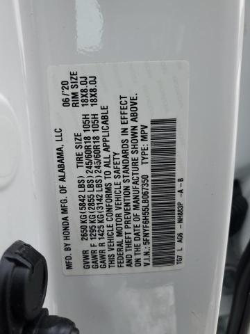 2020 HONDA PILOT EXL - 5FNYF6H55LB067350