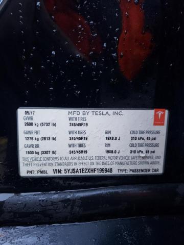 2017 TESLA MODEL S - 5YJSA1E2XHF199948