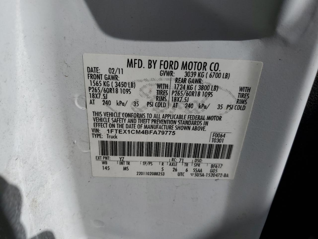 FORD F-150 SUPER CAB