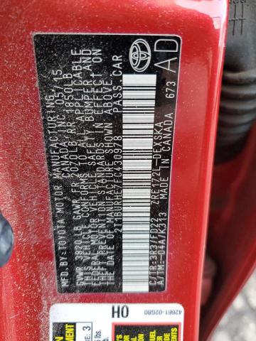 2015 TOYOTA COROLLA L - 2T1BURHE7FC430978