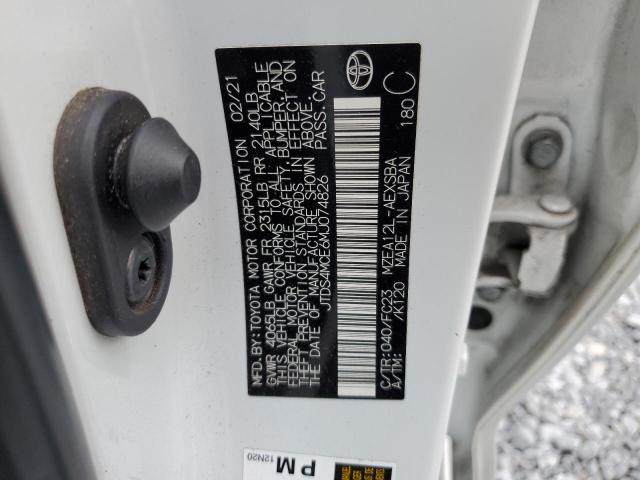 2021 TOYOTA COROLLA SE - JTDS4MCE6MJ074826