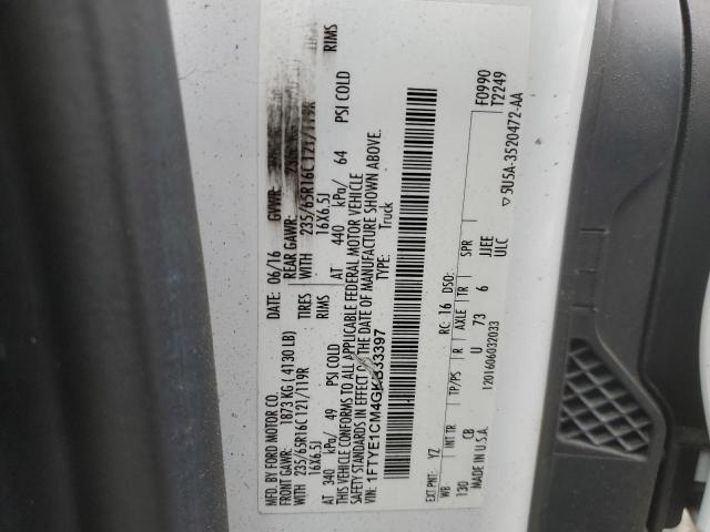 2016 FORD TRANSIT T- 1FTYE1CM4GKB33397