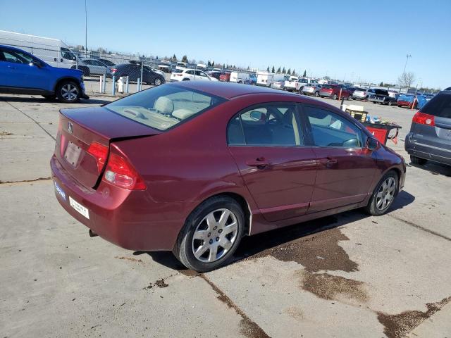 HONDA CIVIC LX 2008 red  gas 1HGFA16558L071609 photo #4