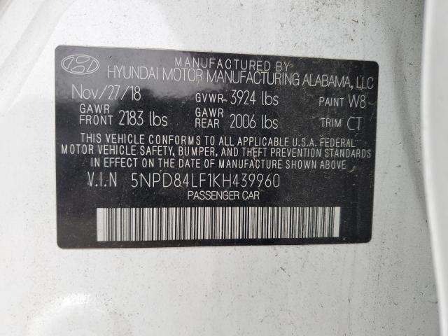 2019 HYUNDAI ELANTRA SE - 5NPD84LF1KH439960