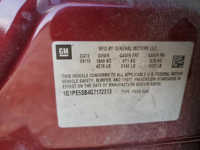 2016 CHEVROLET CRUZE LIMI - 1G1PE5SB4G7172313