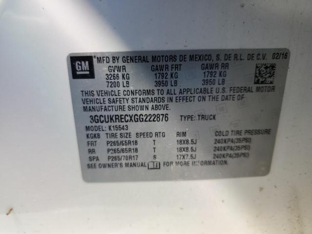 2016 CHEVROLET SILVERADO - 3GCUKRECXGG222876