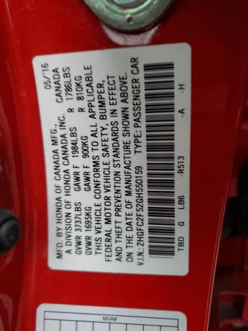2016 HONDA CIVIC LX - 2HGFC2F52GH550159