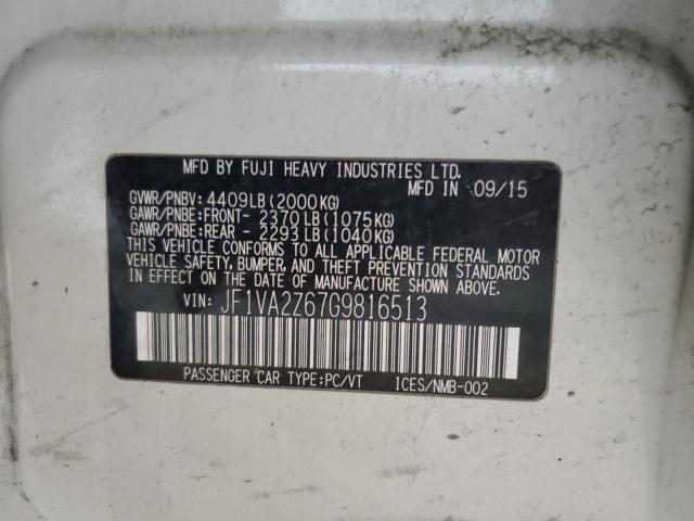2016 SUBARU WRX STI LI JF1VA2Z67G9816513