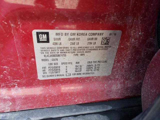 2016 BUICK ENCORE - KL4CJASB2GB674755