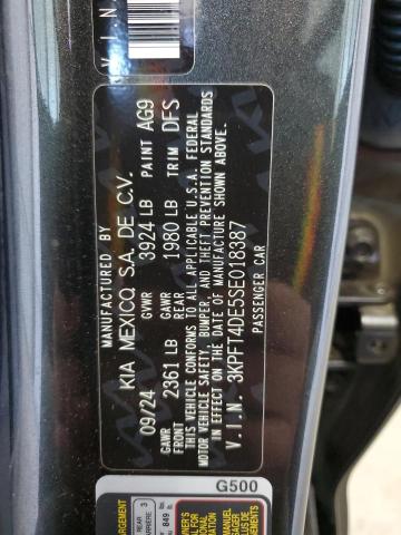 2025 KIA K4 LX 3KPFT4DE5SE018387