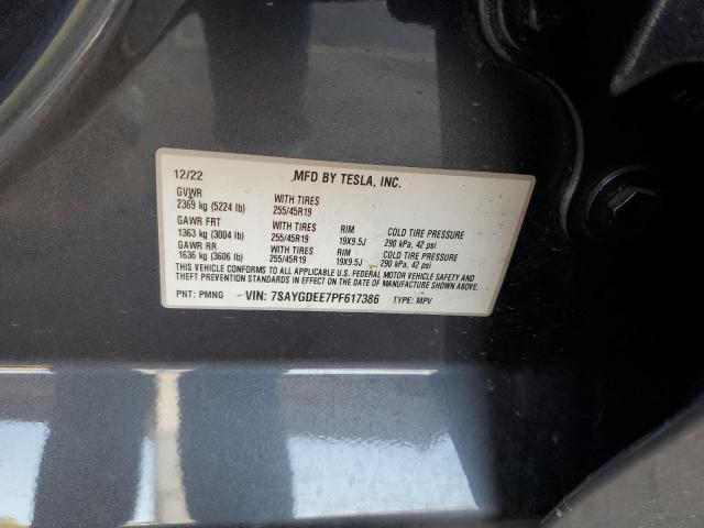 2023 TESLA MODEL Y - 7SAYGDEE7PF617386