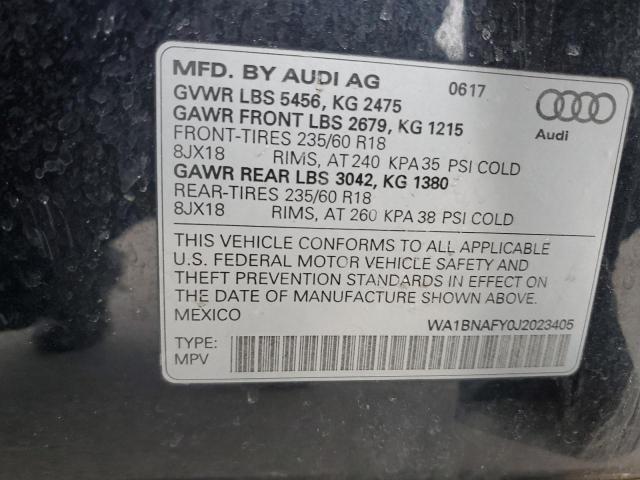 2018 AUDI Q5 PREMIUM - WA1BNAFY0J2023405