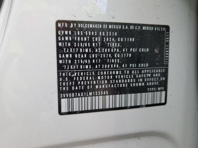 2020 VOLKSWAGEN TIGUAN S - 3VV0B7AX1LM133545