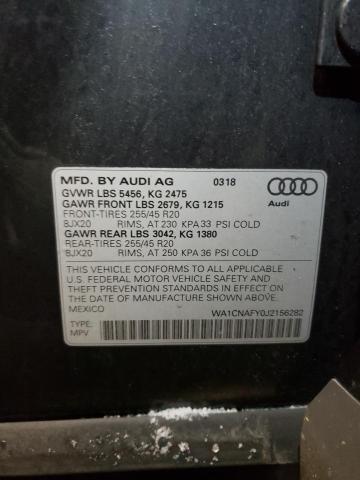 2018 AUDI Q5 PRESTIG WA1CNAFY0J2156282