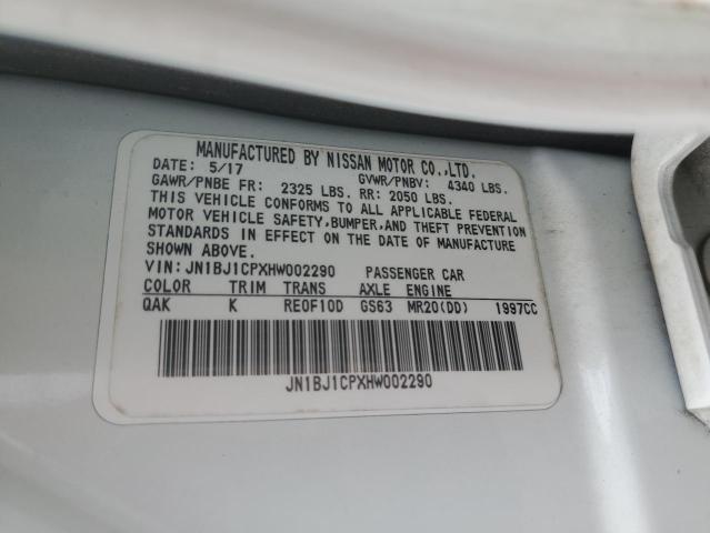 2017 NISSAN ROGUE SPOR - JN1BJ1CPXHW002290