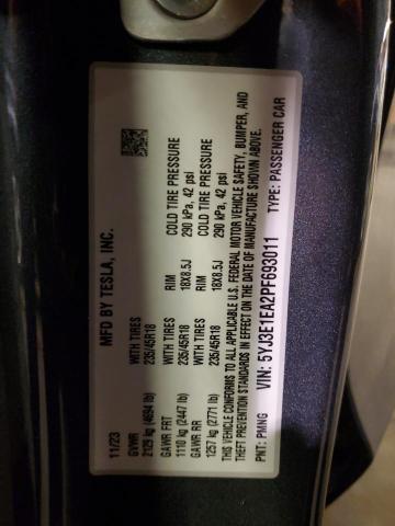 2023 TESLA MODEL 3 - 5YJ3E1EA2PF693011