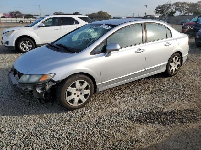 HONDA CIVIC LX 2010 silver  gas 19XFA1F55AE065533 photo #1