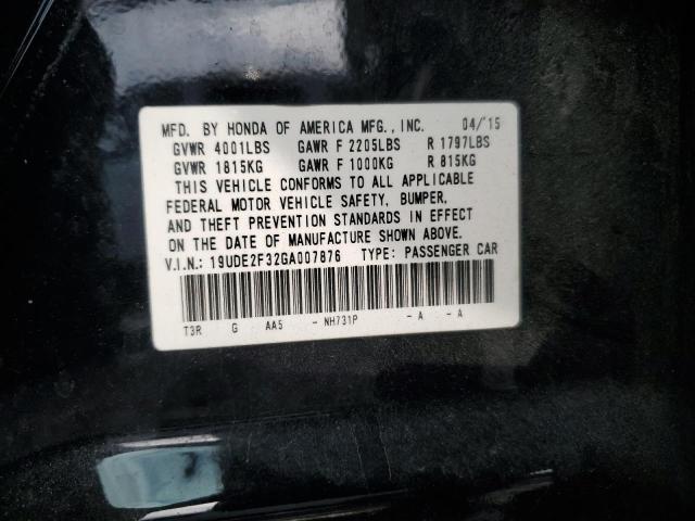 2016 ACURA ILX BASE W - 19UDE2F32GA007876