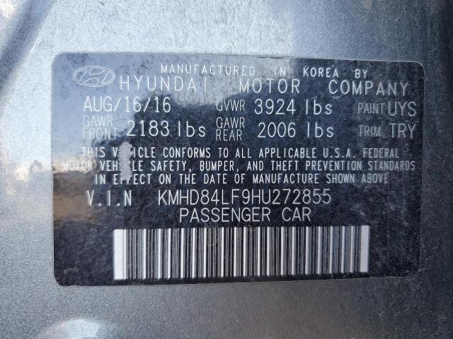 2017 HYUNDAI ELANTRA SE - KMHD84LF9HU272855