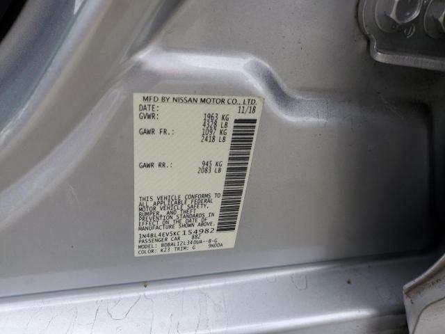 2019 NISSAN ALTIMA SL - 1N4BL4EV5KC154982