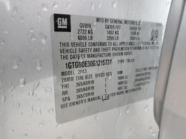2016 GMC CANYON SLT 1GTG6DE30G1215731