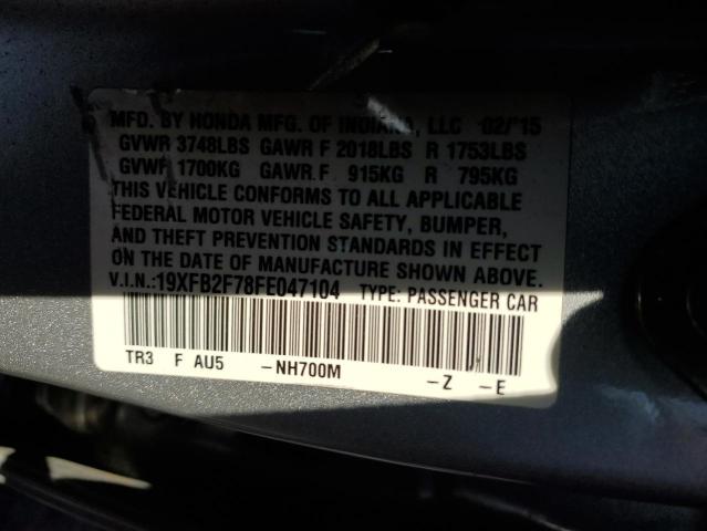 2015 HONDA CIVIC SE 19XFB2F78FE047104
