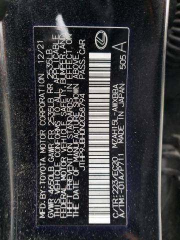 2022 LEXUS UX 250H BA JTHP9JBH0N2058794