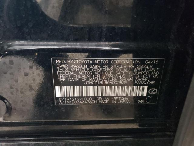 2016 LEXUS GS 350 JTHCZ1BL8GA002839