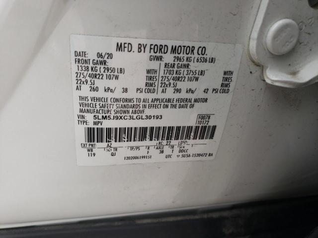 2020 LINCOLN AVIATOR BL 5LM5J9XC3LGL30193