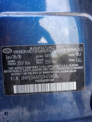 2018 HYUNDAI SONATA SPO - 5NPE34AF0JH724315