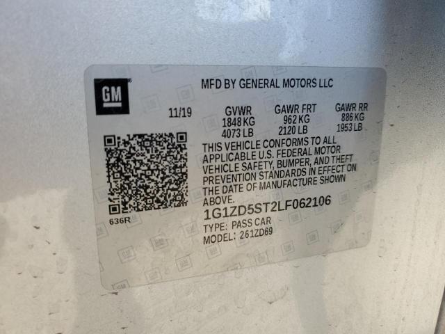 2020 CHEVROLET MALIBU LT - 1G1ZD5ST2LF062106