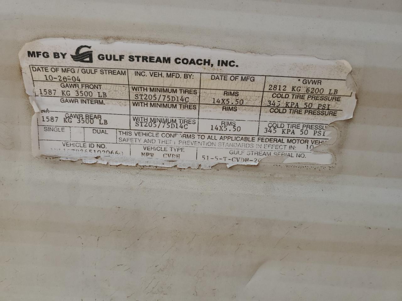 Lot #3294196940 2005 GFST MOTORHOME