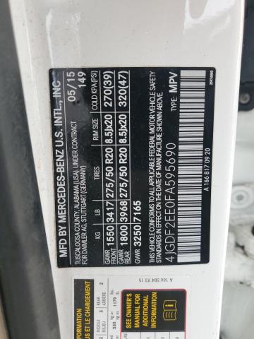 2015 MERCEDES-BENZ GL 350 BLU - 4JGDF2EE0FA595690