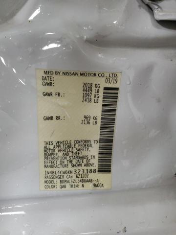 2019 NISSAN ALTIMA SR - 1N4BL4CW6KN323388