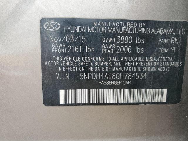 2016 HYUNDAI ELANTRA SE - 5NPDH4AE8GH784534