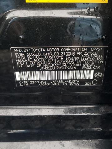 2021 LEXUS LS 500 JTHG5LGF9M5009816
