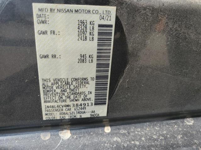 2021 NISSAN ALTIMA SR - 1N4BL4CV4MN384913