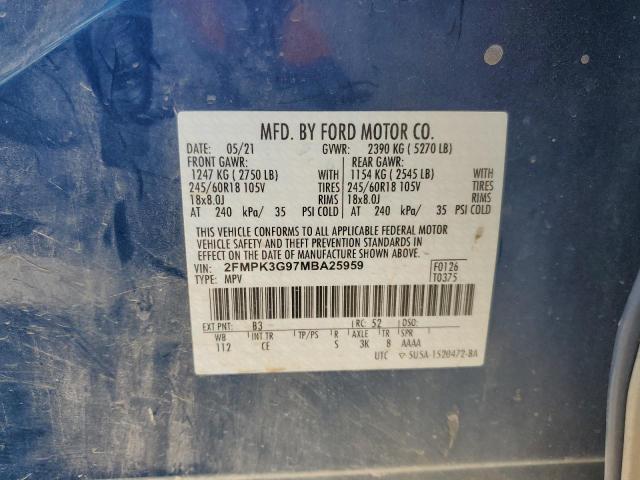 2021 FORD EDGE SE - 2FMPK3G97MBA25959
