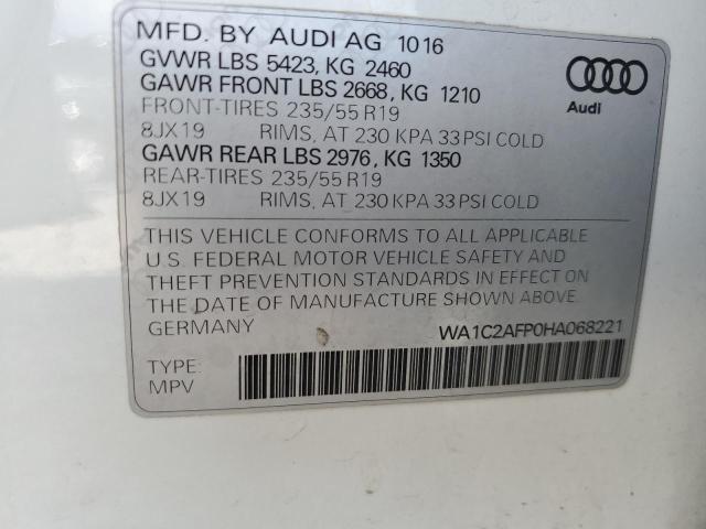 2017 AUDI Q5 PREMIUM - WA1C2AFP0HA068221