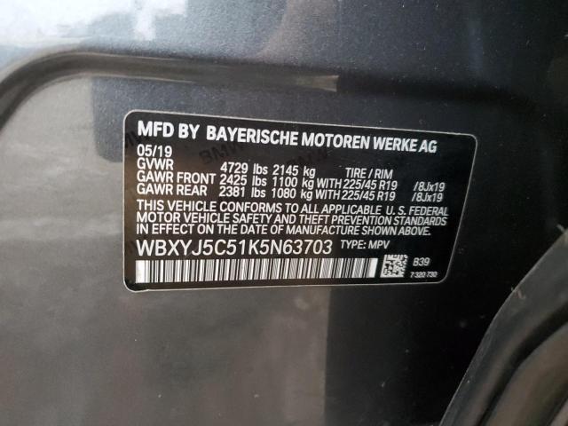 2019 BMW X2 XDRIVE2 - WBXYJ5C51K5N63703